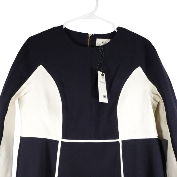 New Tuckernuck Navy and Cream Colorblock Evie Dress Size Large 2924-47 - Picture 5 of 13